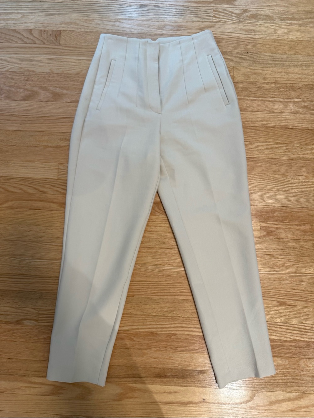 Zara High-Waisted Pants – Cream – Size Small